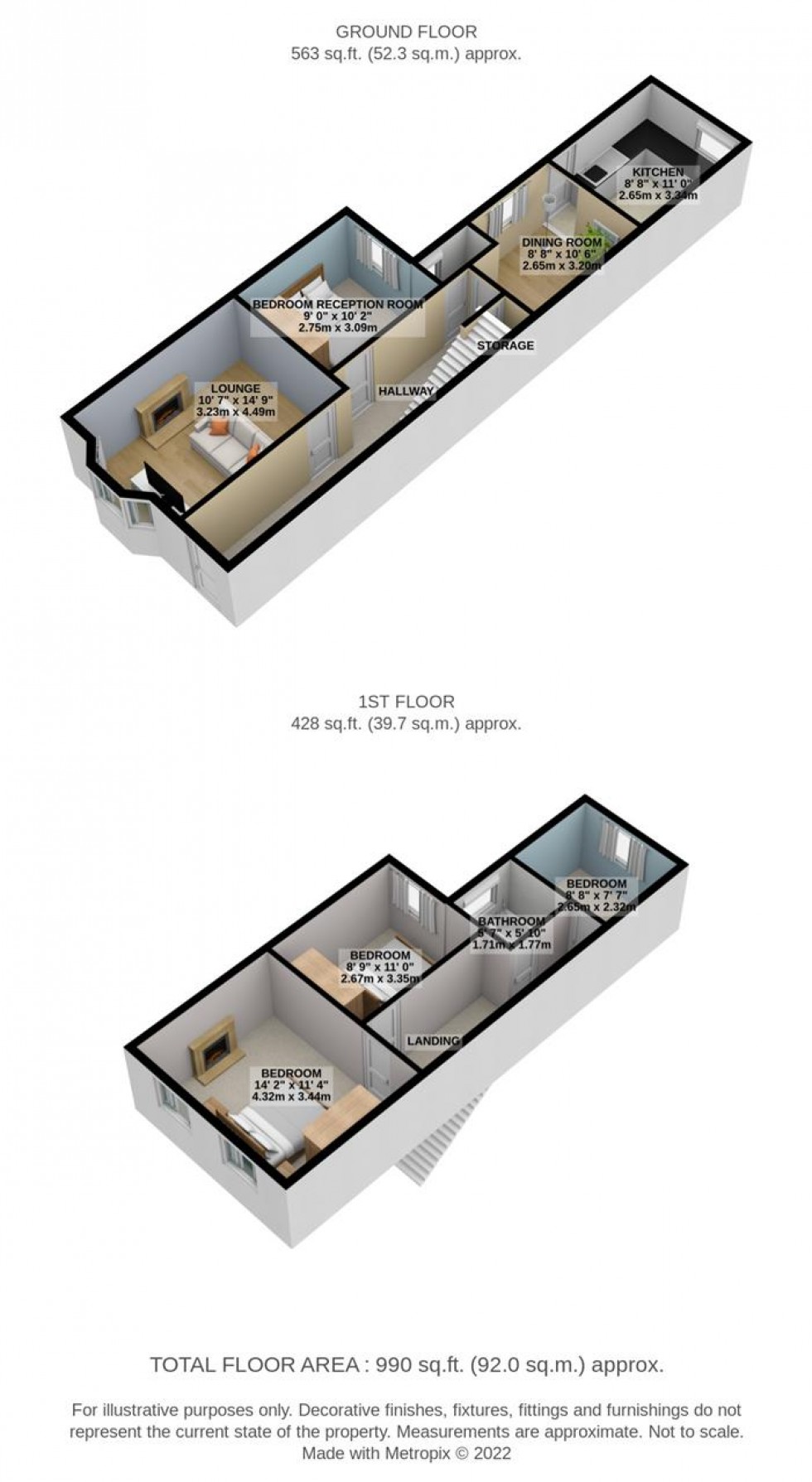 Floorplan for Grove Road, Grays