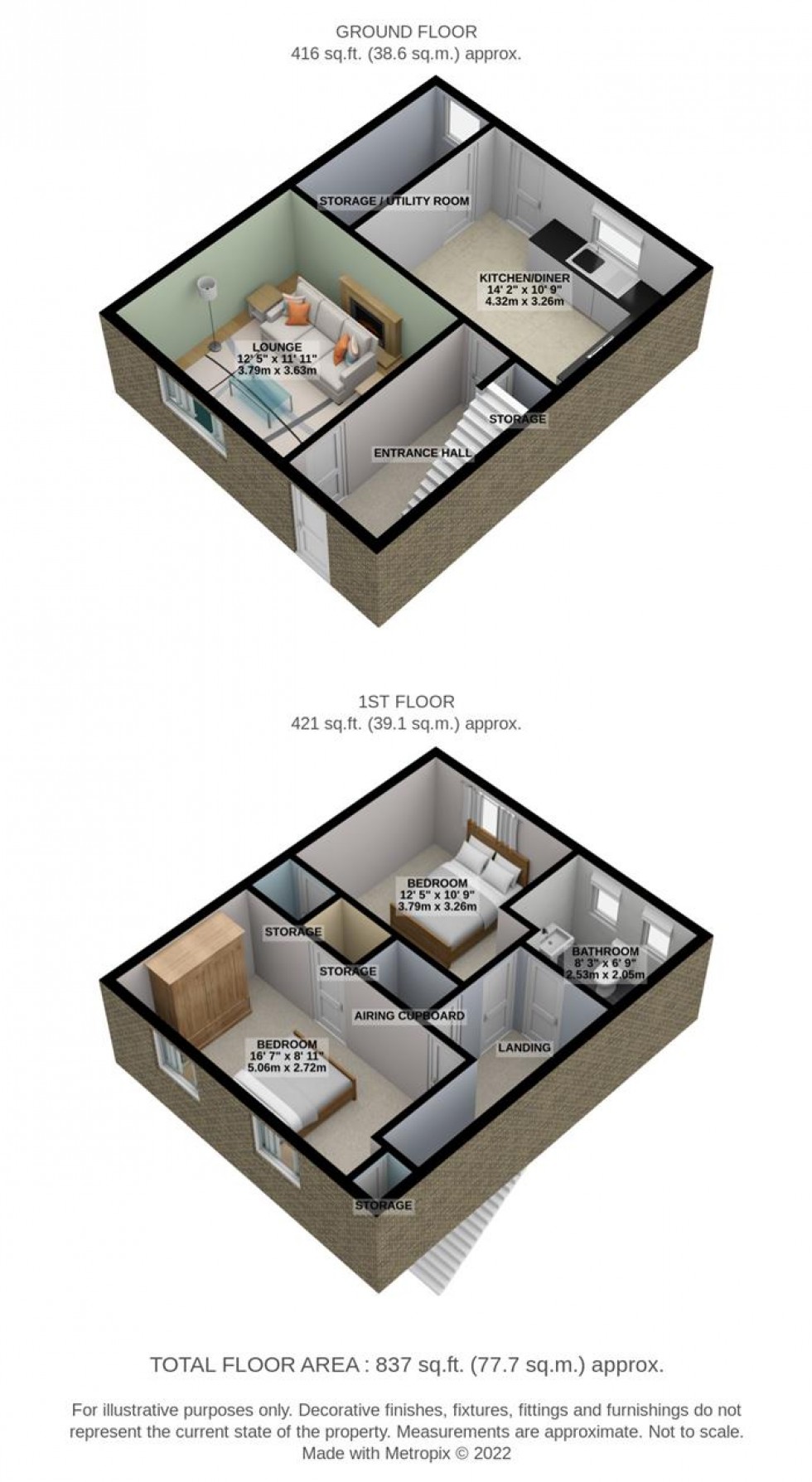 Floorplan for Godman Road, Chadwell St.Mary