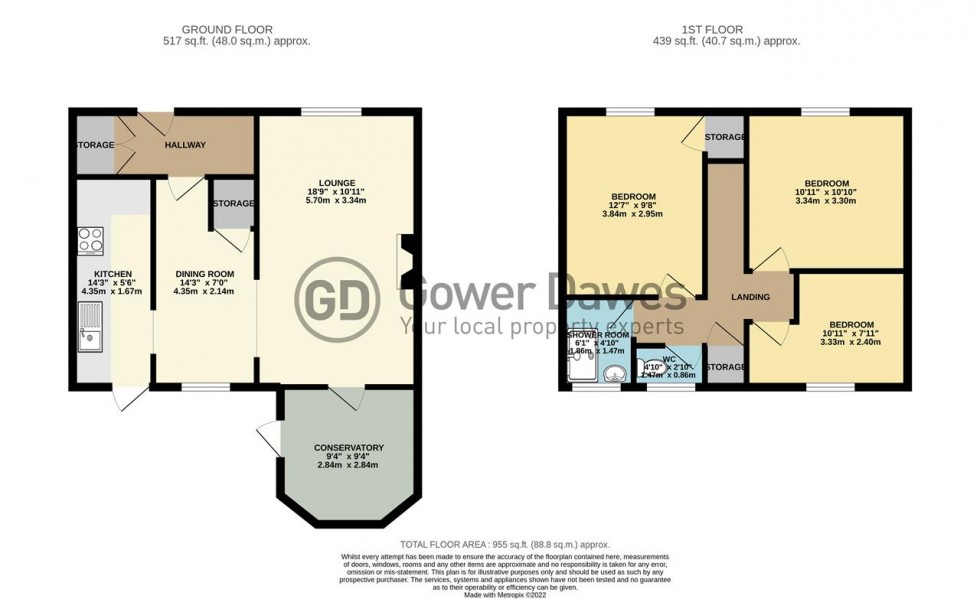 Floorplan for Sabina Road, Chadwell St.Mary