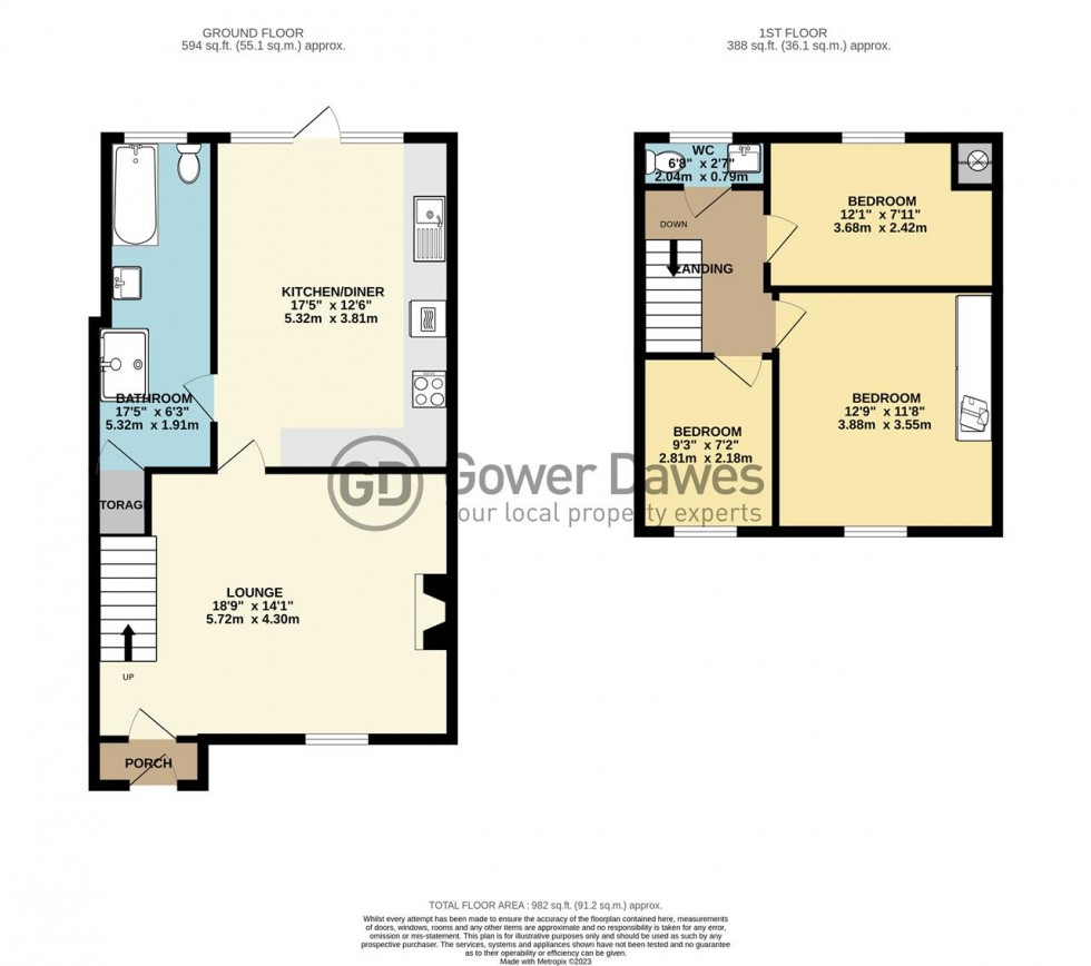 Floorplan for Moore Avenue, Tilbury