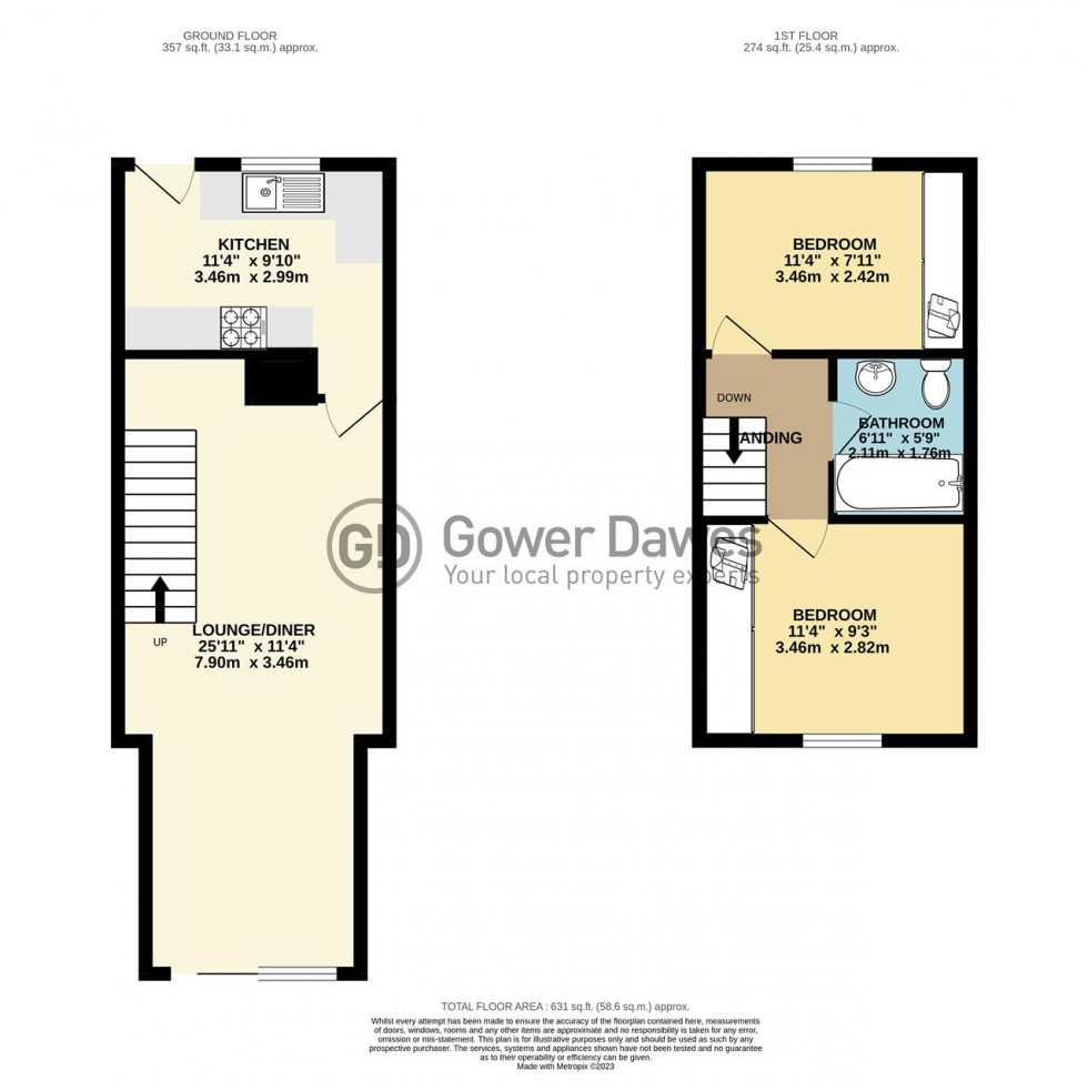 Floorplan for Furness Close, Chadwell St.Mary