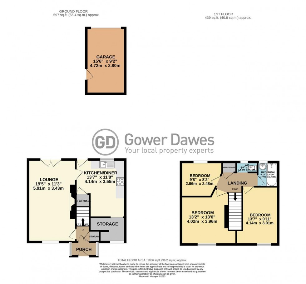 Floorplan for Saints Walk, Chadwell St.Mary