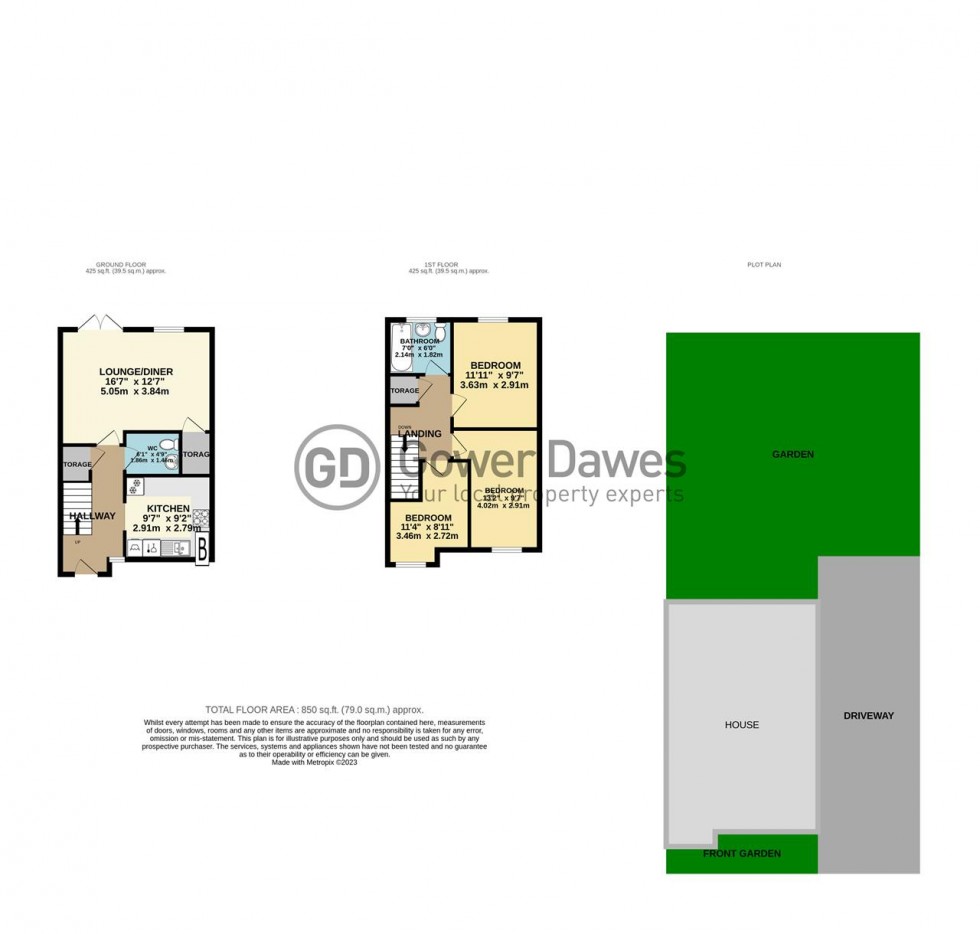 Floorplan for Arcany Road, South Ockendon