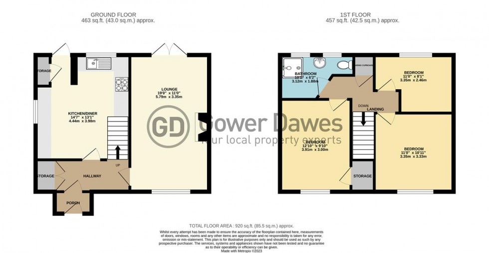 Floorplan for Claudian Way, Chadwell St.Mary