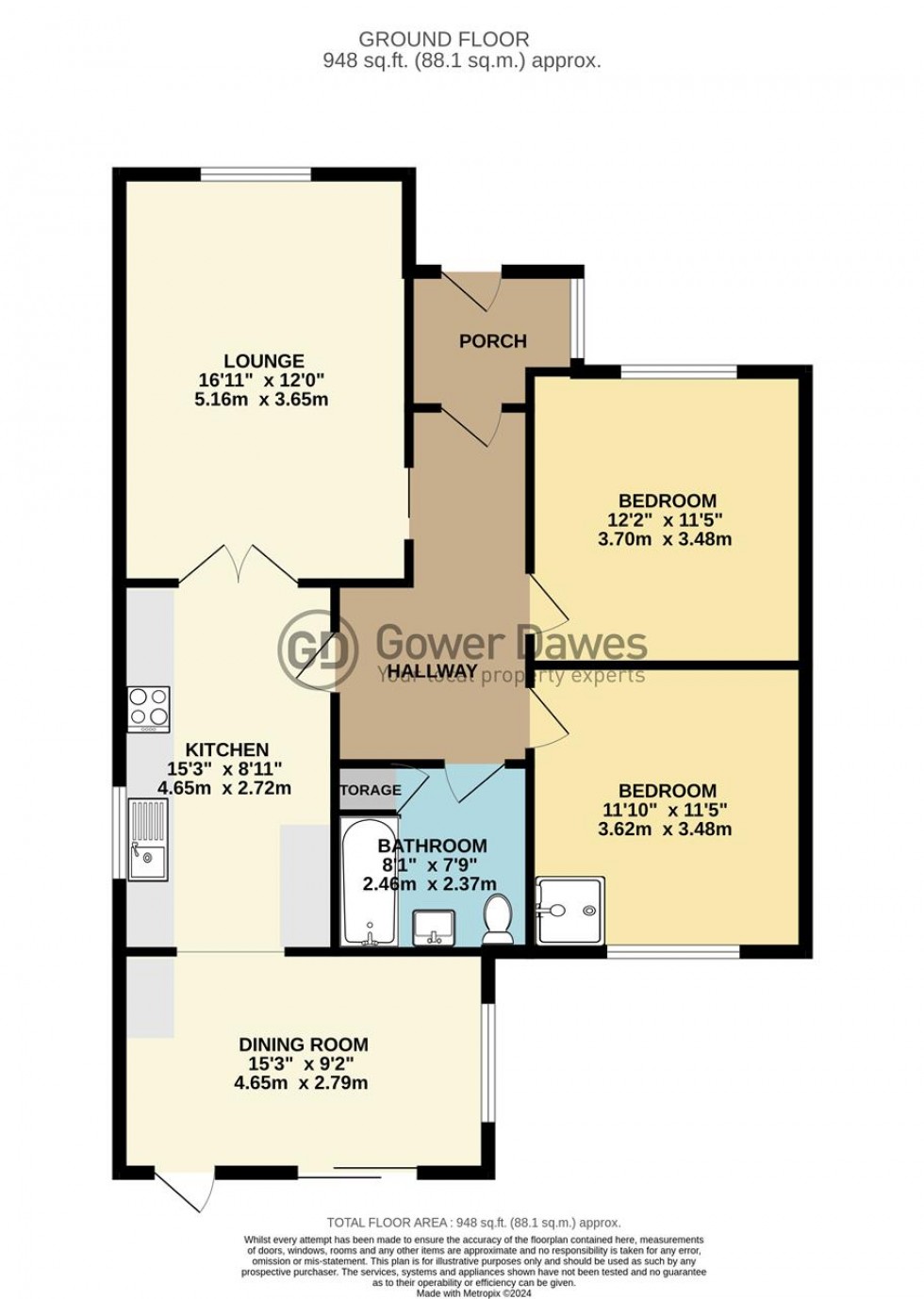 Floorplan for Heath Road, Orsett Heath