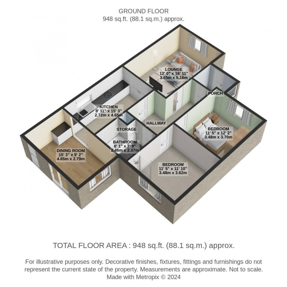 Floorplan for Heath Road, Orsett Heath