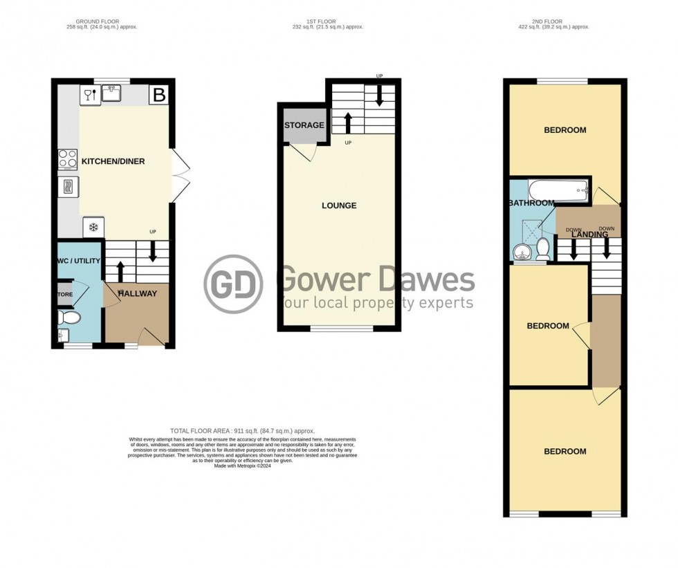 Floorplan for Aluric Close, Chadwell St.Mary