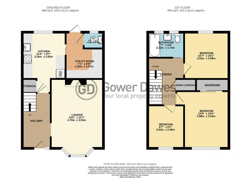 Floorplan for Godman Road, Chadwell St.Mary