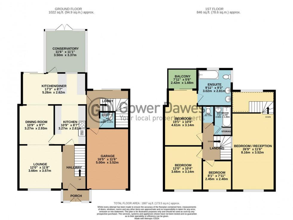 Floorplan for Malting Lane, Orsett