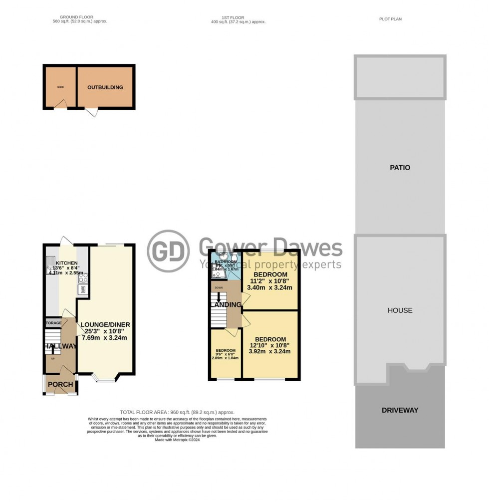 Floorplan for Rushdon Close, Grays