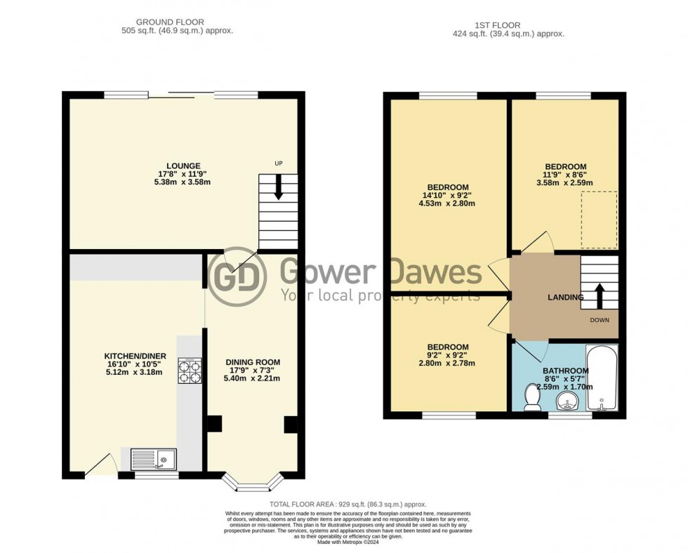 Floorplan for Furness Close, Chadwell St.Mary