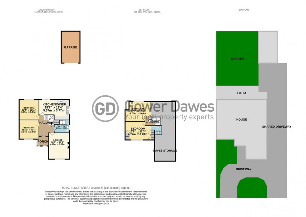 Floorplan for Heath Road, Orsett Heath