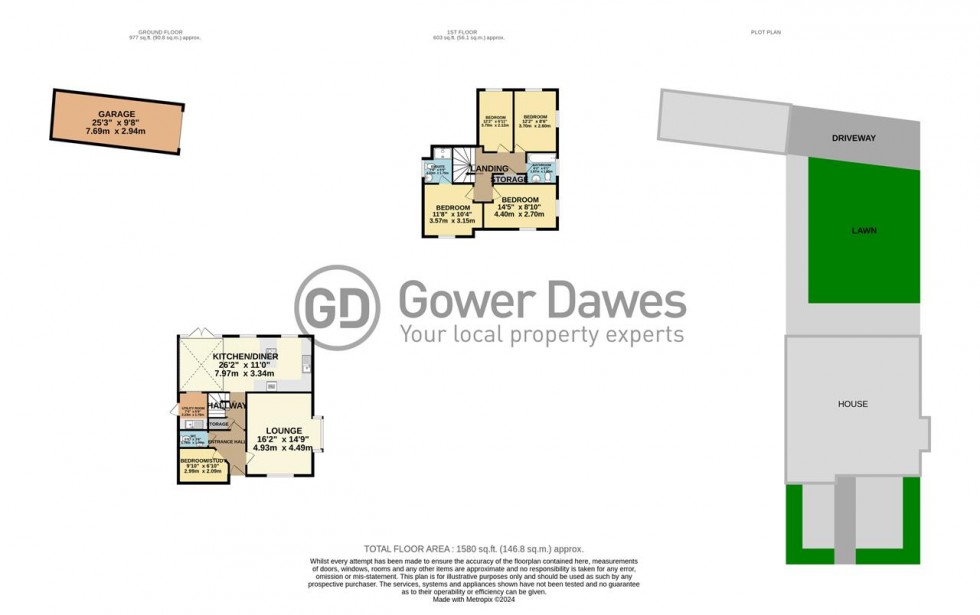 Floorplan for Oak Crescent, Wickford