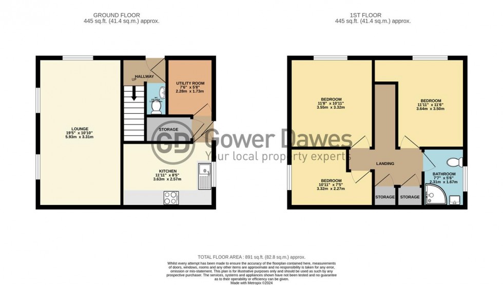 Floorplan for Langton Way, Chadwell St.Mary