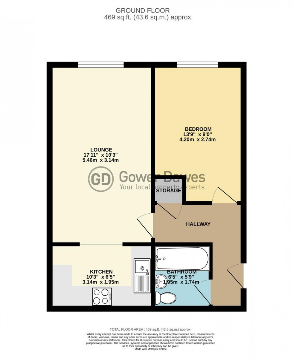 Floorplan for Archers Court, South Ockendon