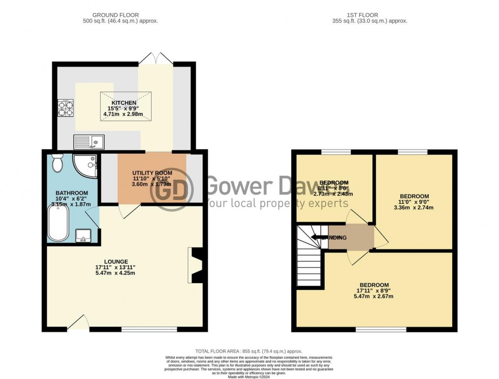 Floorplan for Bowerman Road, Chadwell St.Mary