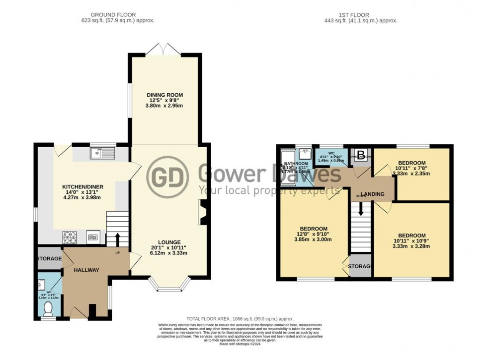 Floorplan for Courtney Road, Chadwell St.Mary