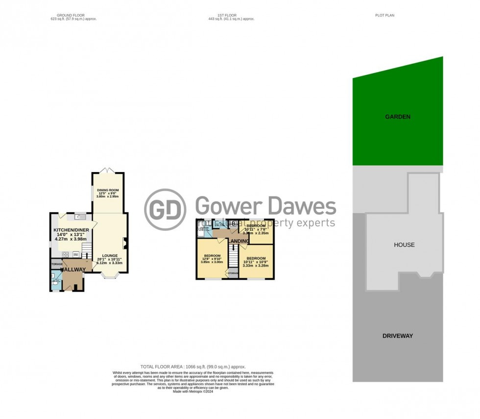 Floorplan for Courtney Road, Chadwell St.Mary