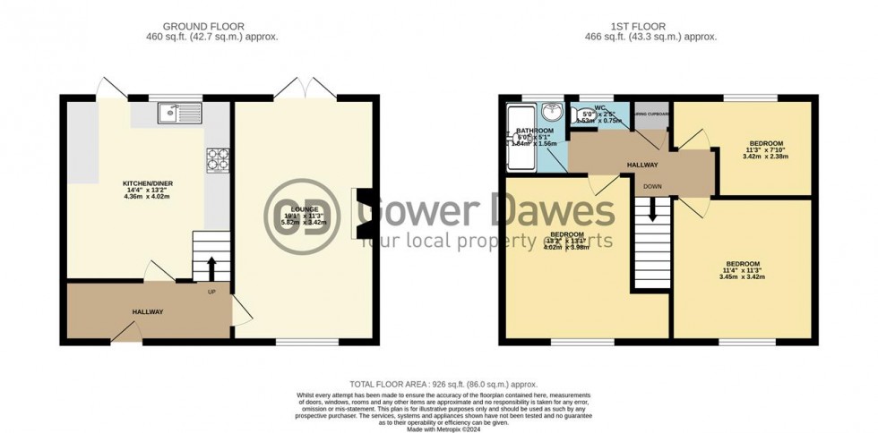 Floorplan for Courtney Road, Chadwell St.Mary