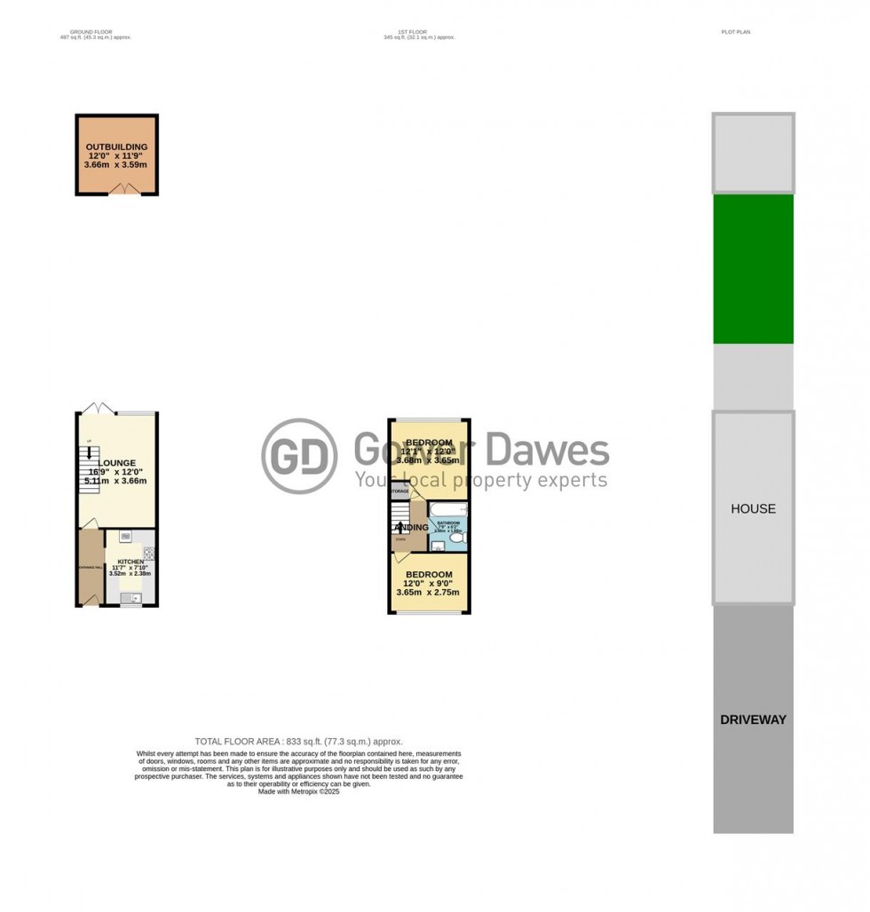 Floorplan for St Johns Road, Chadwell St.Mary