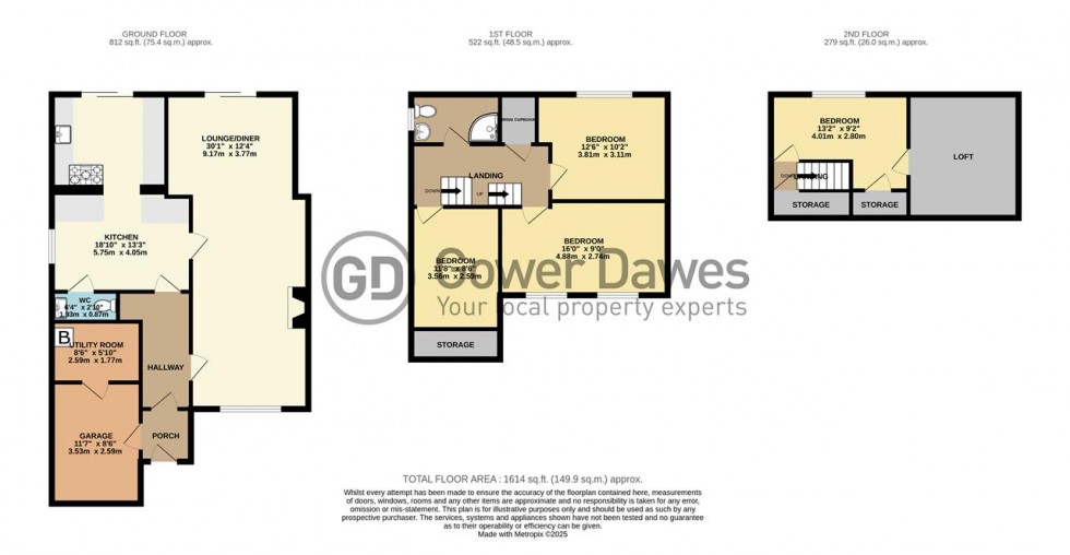 Floorplan for St Francis Way, Chadwell St.Mary