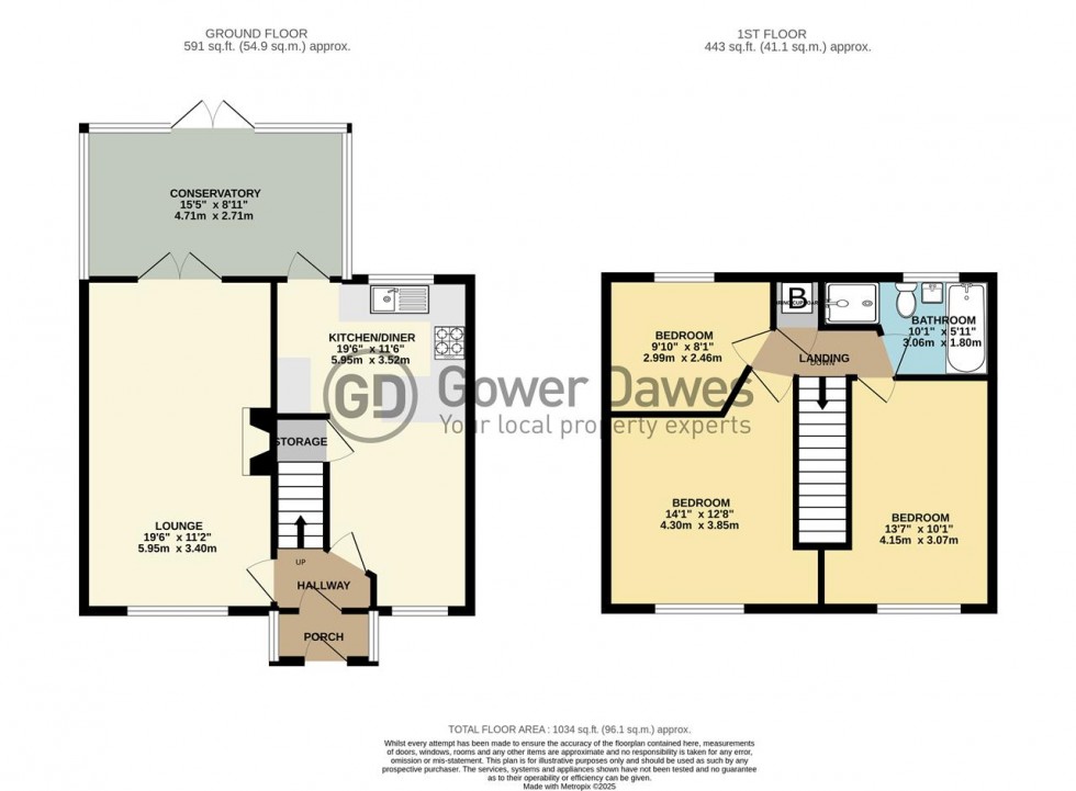 Floorplan for Langton Way, Chadwell St.Mary